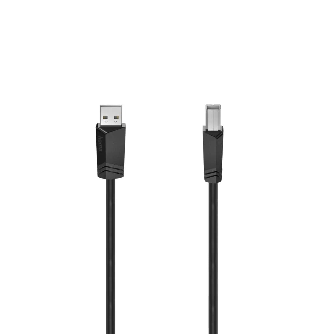Hama USB 2.0 USB-A – USB-B -kaapeli, 3 m, musta