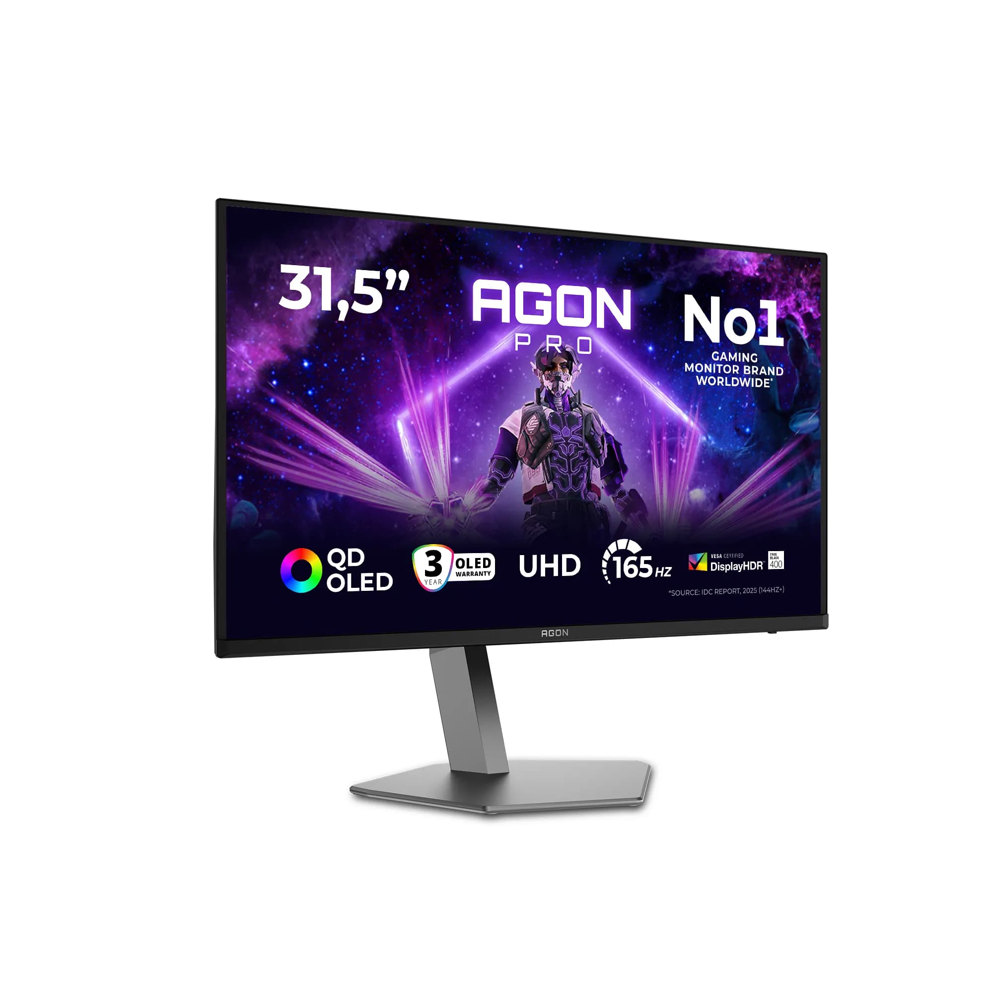 AOC AGON PRO AG326UD 31.5"" 4K UHD, QD-OLED -pelinäyttö, USB hub