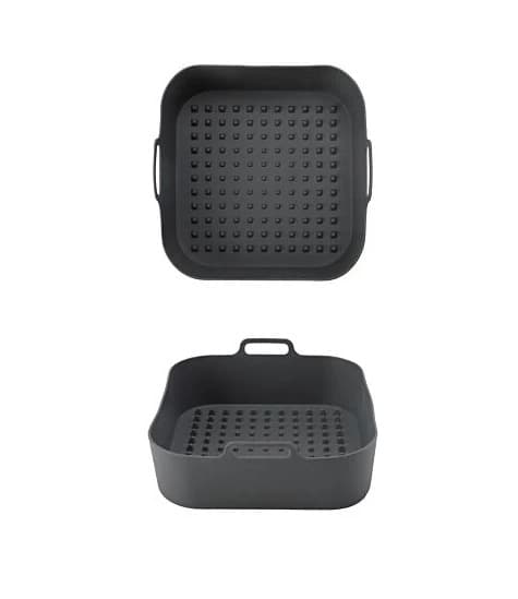 Nordic Quality Airfryer silikonivuoka 20x20x6 cm, musta
