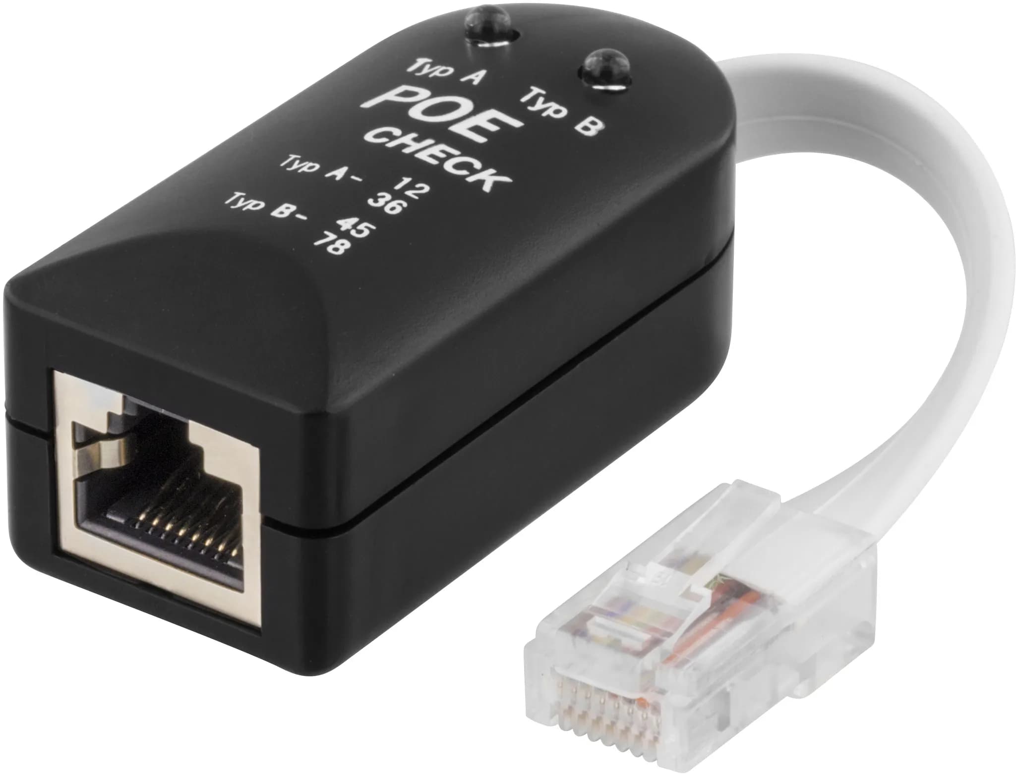 DELTACO testityökalu POE (power over ethernet), musta