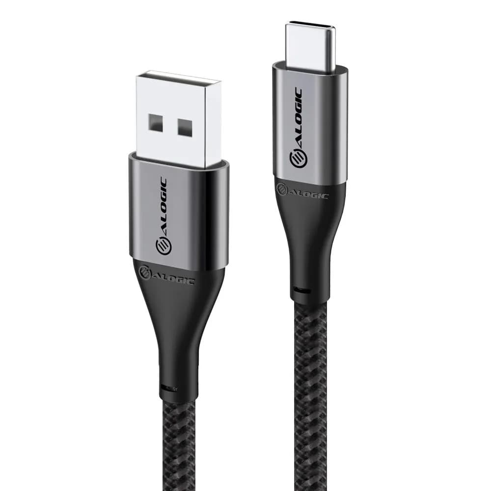 ALOGIC ULCA2030-SGR USB-C – USB-A -kaapeli, 0,3 m, harmaa