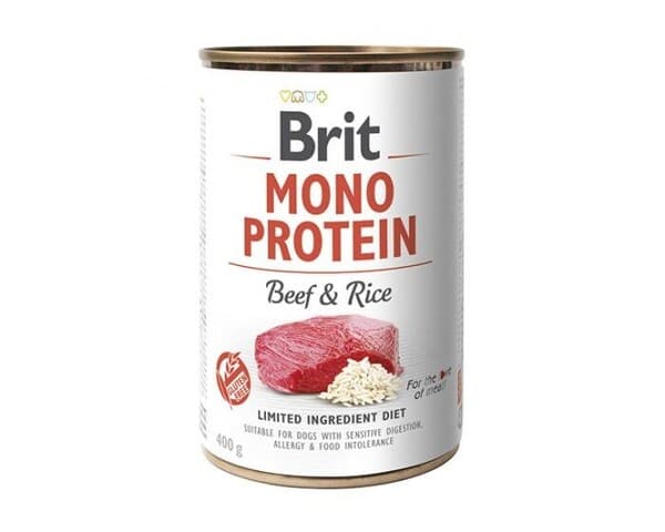 Brit Mono Protein Beef & Rice, Koiran märkäruoka, 400 g
