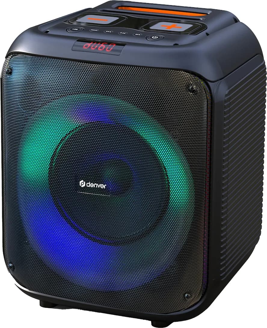 DENVER BPS-250 2.0 Bluetooth, USB, microSD, AUX party-kaiutin, musta