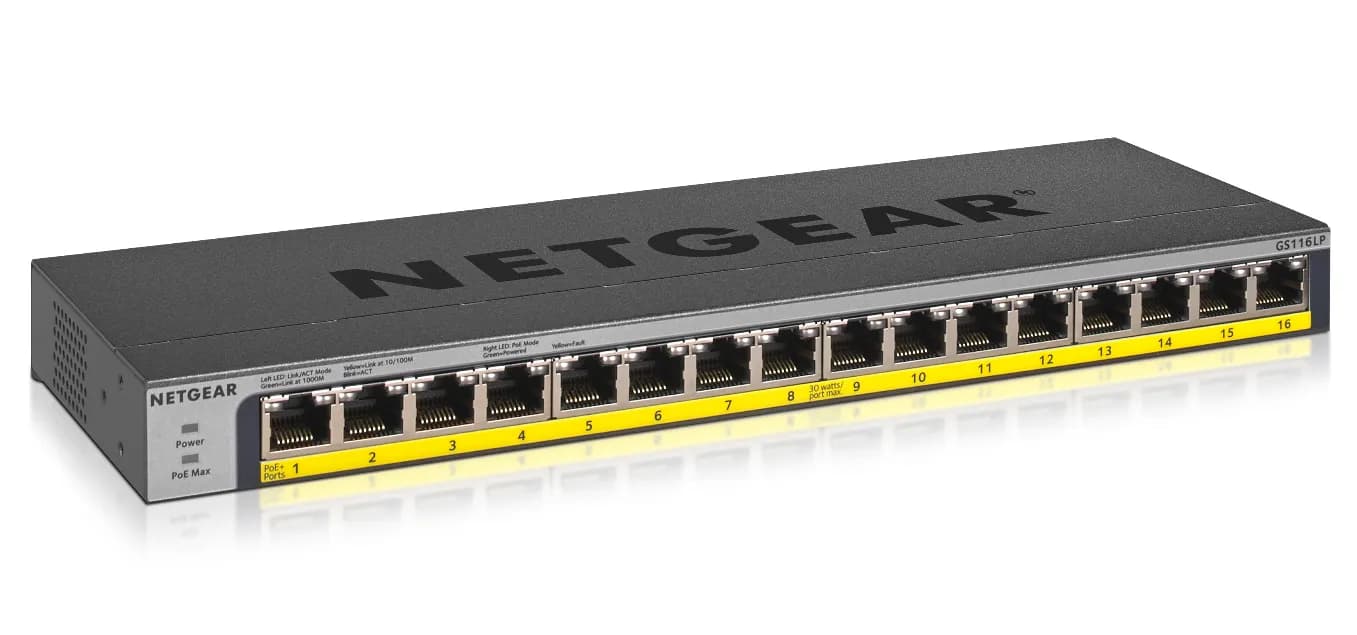 ProSAFE 16-Ports Gigabit Unmanaged PoE+