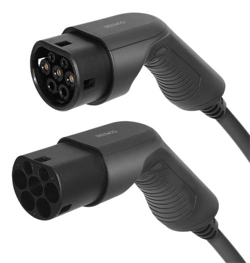 DELTACO e-Charge, cable type 2 - type 2, 1 phase, 32A, 7M -sähköauton latauskaapeli