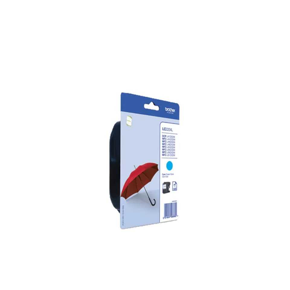 Brother LC225XLCBP XL-mustekasetti, 11.8 ml, syaani
