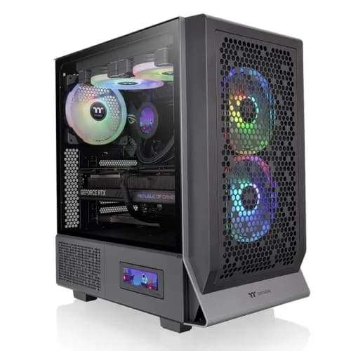 Thermaltake Ceres 300 -miditornikotelo RGB-valaistuksella, musta