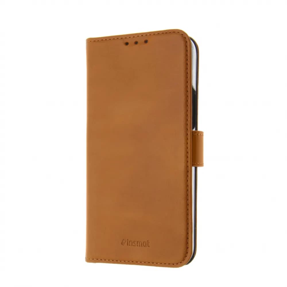 Insmat Flip Case, iPhone 14 -lompakkokotelo, Ruskea