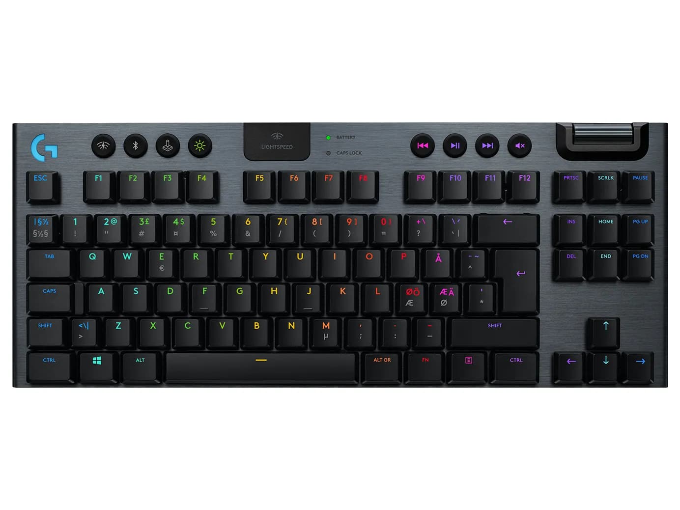 Logitech G G915 TKL LIGHTSPEED -langaton mekaaninen pelinäppäimistö, GL Linear, carbon