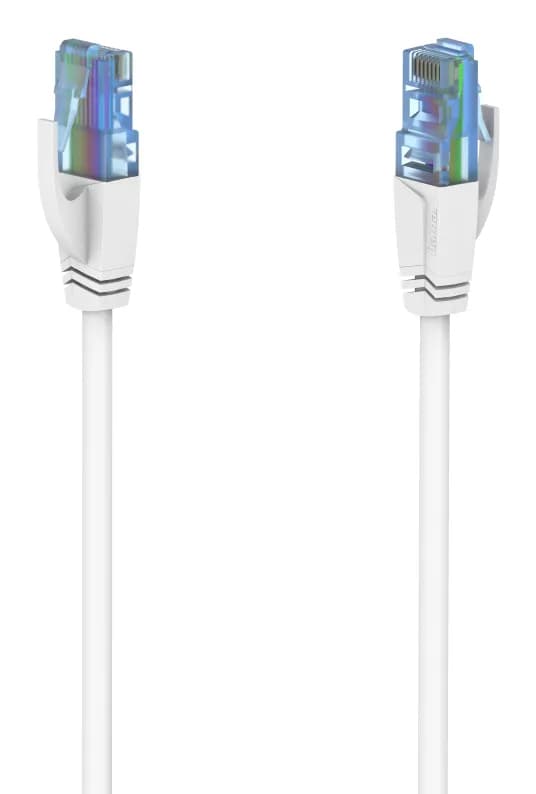 Hama Cat6a U/UTP RJ45 3m -verkkokaapeli, valkoinen