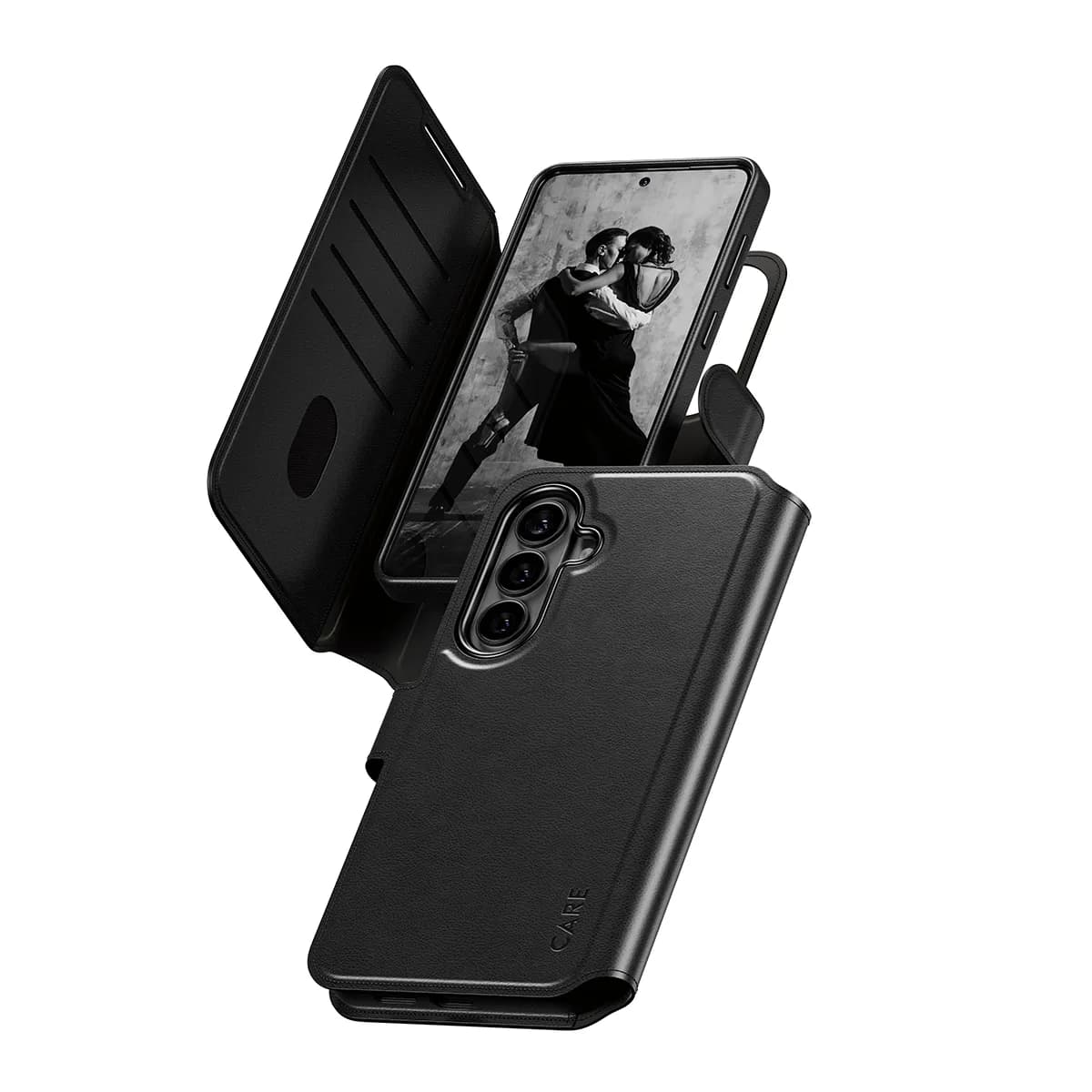 PanzerGlass CARE Tango, Galaxy S26+ - 2-in-1 lompakkokotelo, musta