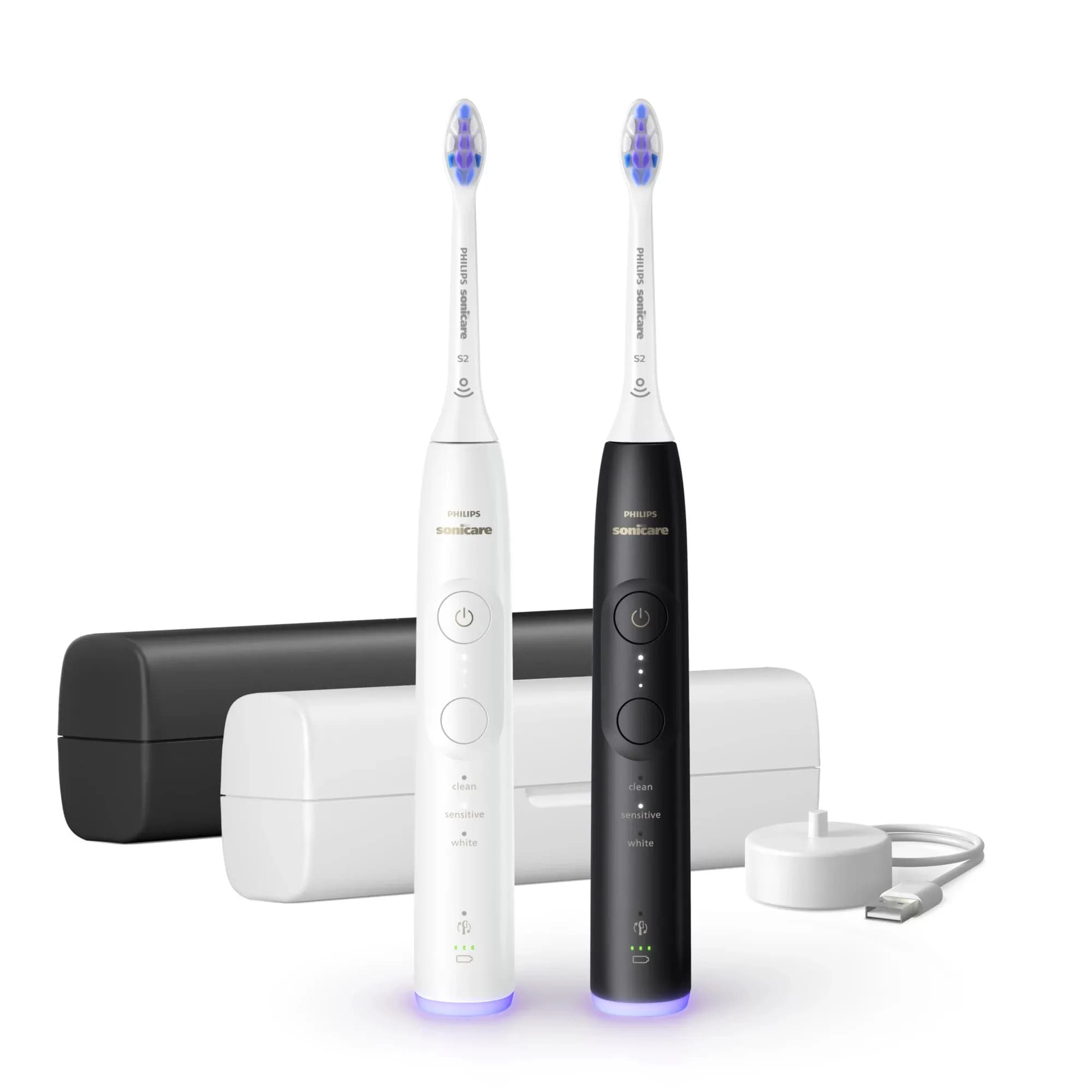 Philips Sonicare 6500 -sähköhammasharja, 2 kpl, valkoinen/musta