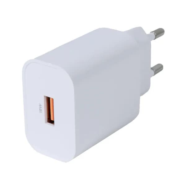 Deltaco 18W USB-A -laturi, Valkoinen
