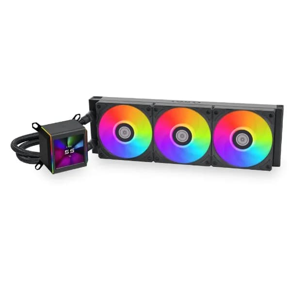 Lian Li GA II LCD 360 ARGB -nestejäähdytin, musta