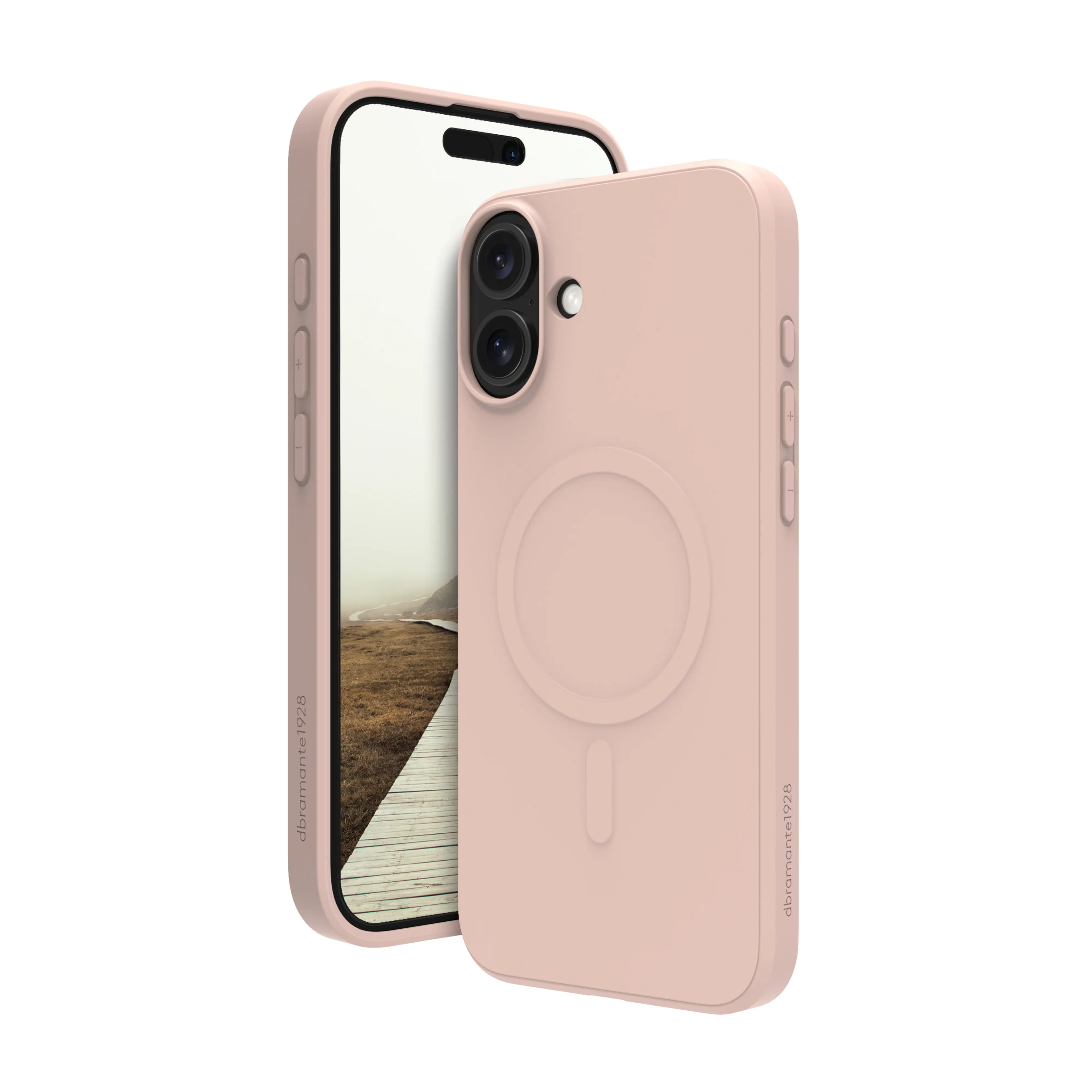 Dbramante1928 Greenland Pro MagSafe, iPhone 16 Plus -suojakuori, Pink Sand