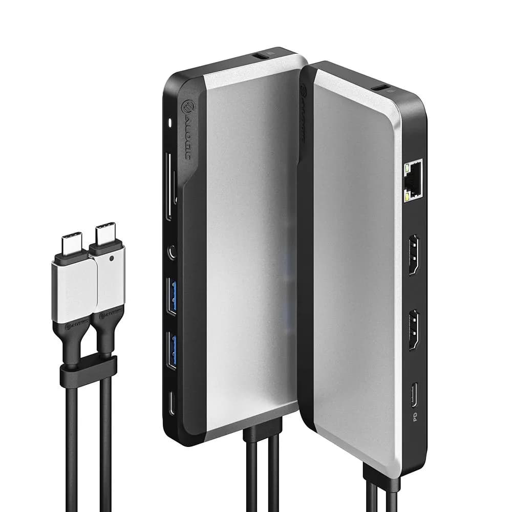 ALOGIC Dual USB-C Super Hub 10-in-1-hub Dual HDMI 4K@60Hz – Space Grey