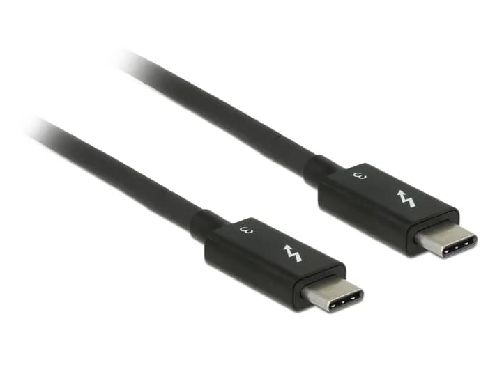 DeLOCK Thunderbolt 3 -kaapeli, 0,5 m, musta