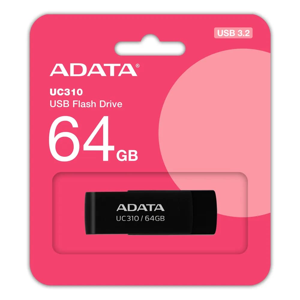 A-DATA UC310 USB 3.2 Gen 1 64 Gt -muistitikku, musta