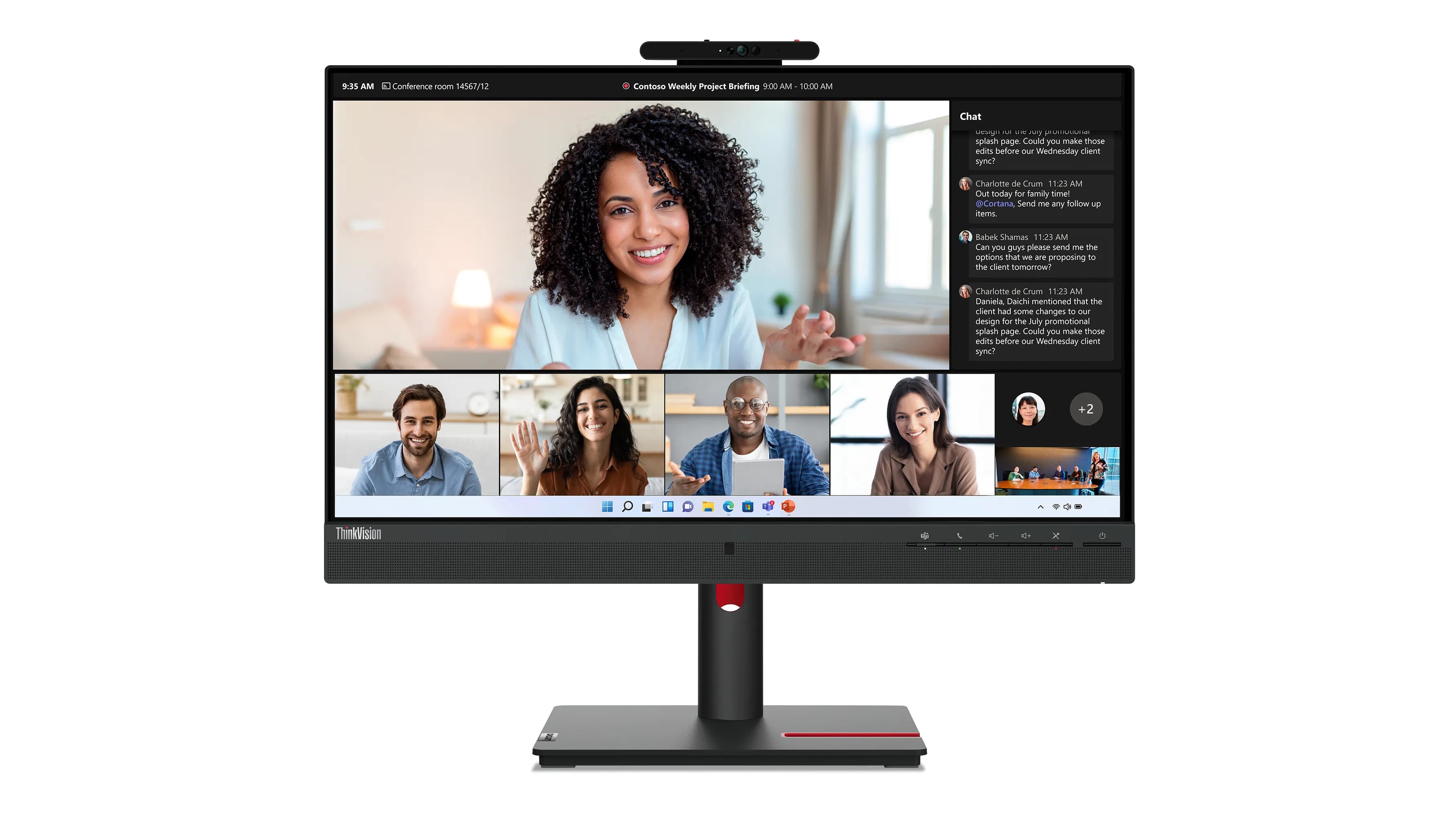 Lenovo ThinkVision T24mv-30 23.8"" Full HD, IPS -näyttö, USB-C hub