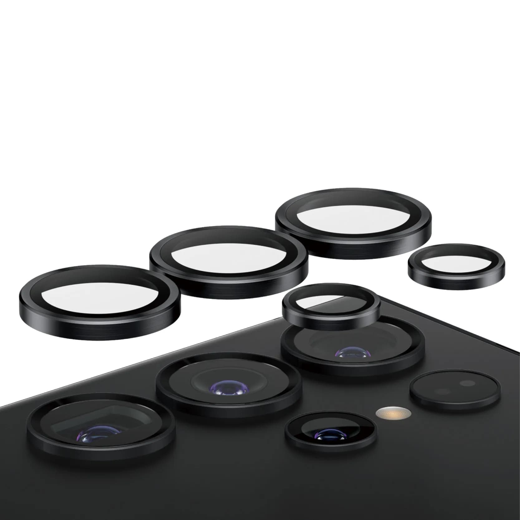 PanzerGlass Hoops Galaxy S24 Ultra -kameran linssinsuoja, Black