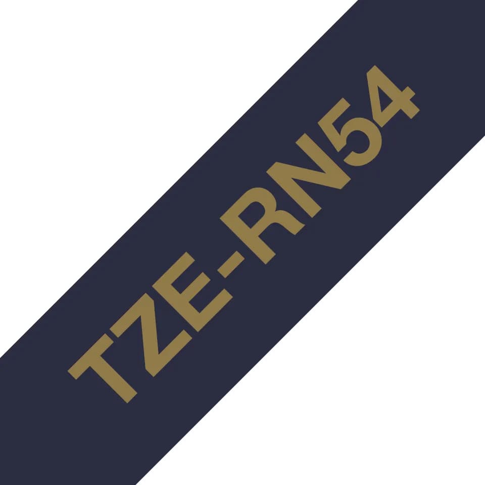 Brother TZeR satin tape 24mm x 4m gold on dark blue