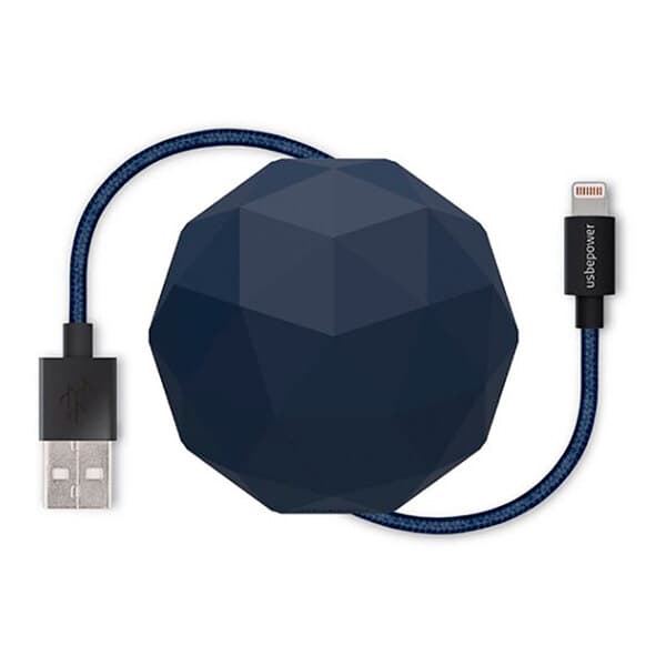 USBEPOWER COSMO USB-A – Lightning -kaapeli, 1,2 m, laivastonsininen