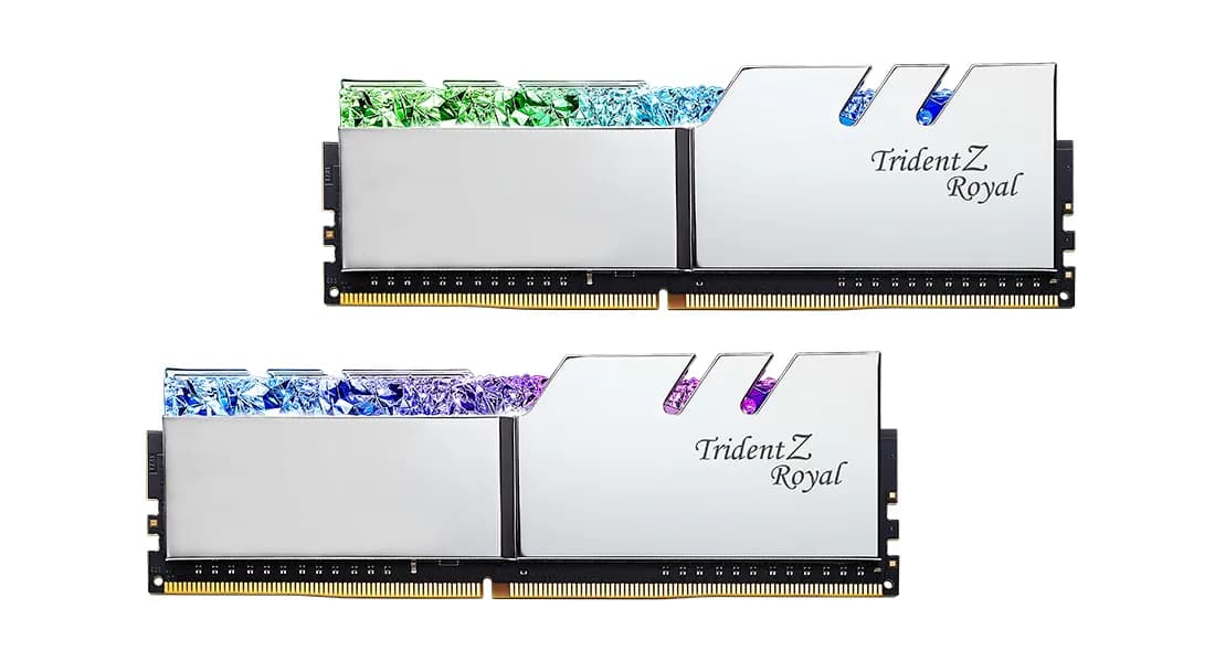 G.SKILL Trident Z Royal RGB 32 Gt (2 x 16 Gt) DDR4 3600 MHz, CL18 -muisti, hopea (XMP)