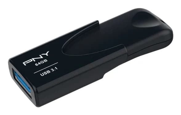 PNY Attaché 4 USB 3.1 64 Gt -muistitikku, musta
