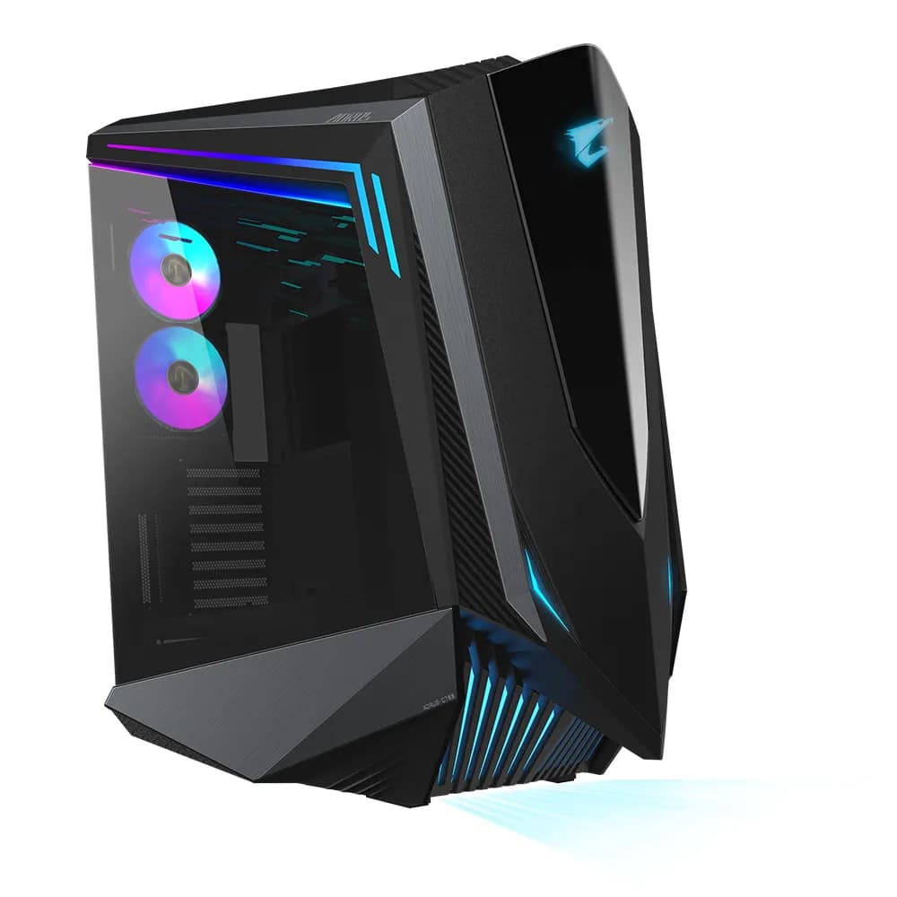 GIGABYTE AORUS C700 GLASS -täystornikotelo ikkunalla ja RGB-valaistuksella, musta