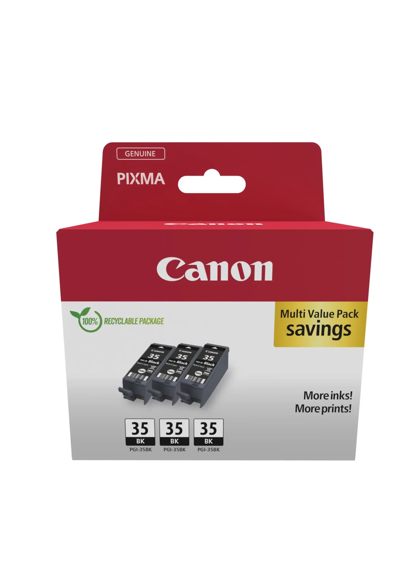 Canon PGI-35BK -mustekasettipakkaus, 9.3 ml, musta, 3 kpl