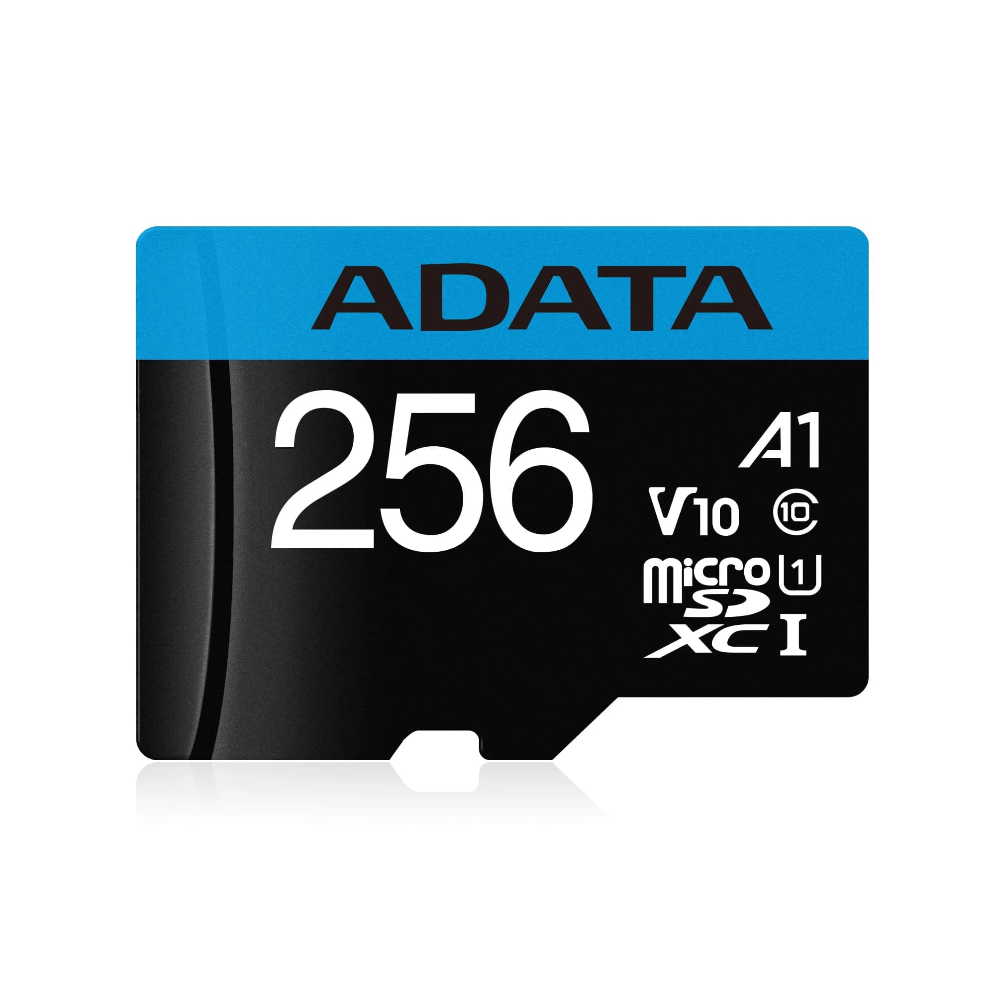 A-Data Premier 256 Gt MicroSDXC UHS-I U1 V10 A1 -muistikortti + SD-adapteri, musta
