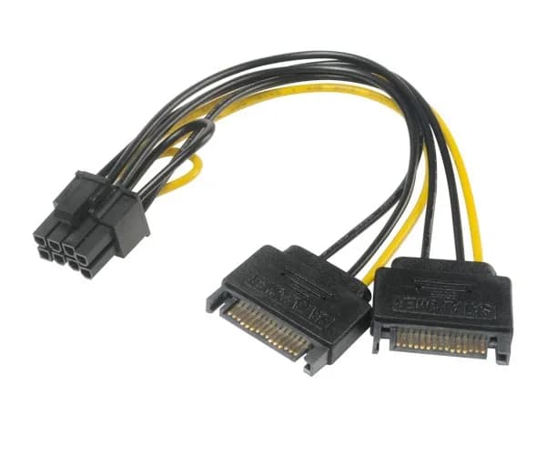 SATA power to 6+2pin PCIe
