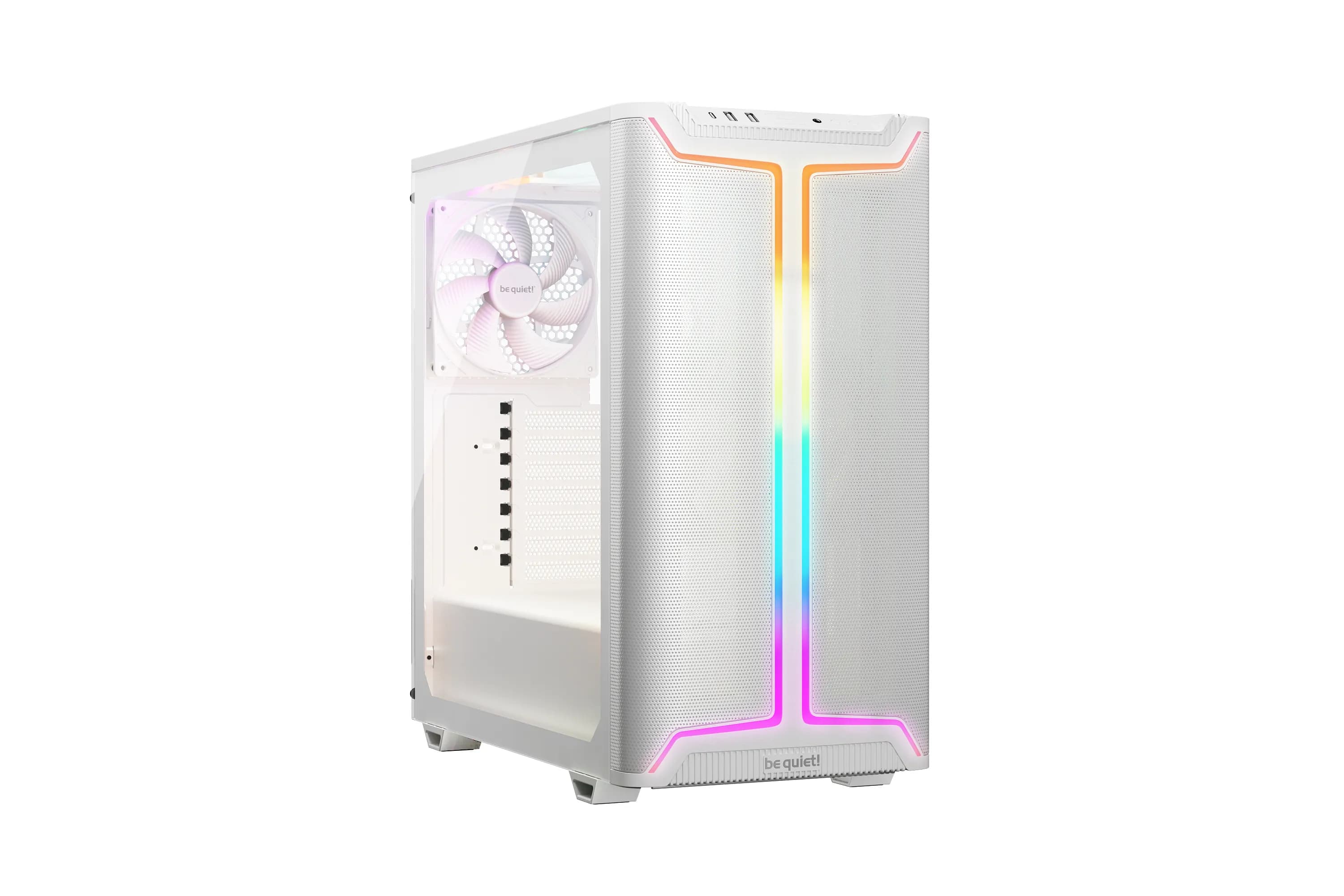 be quiet! Pure Base 501 DX -miditornikotelo ikkunalla ja RGB-valaistuksella, valkoinen