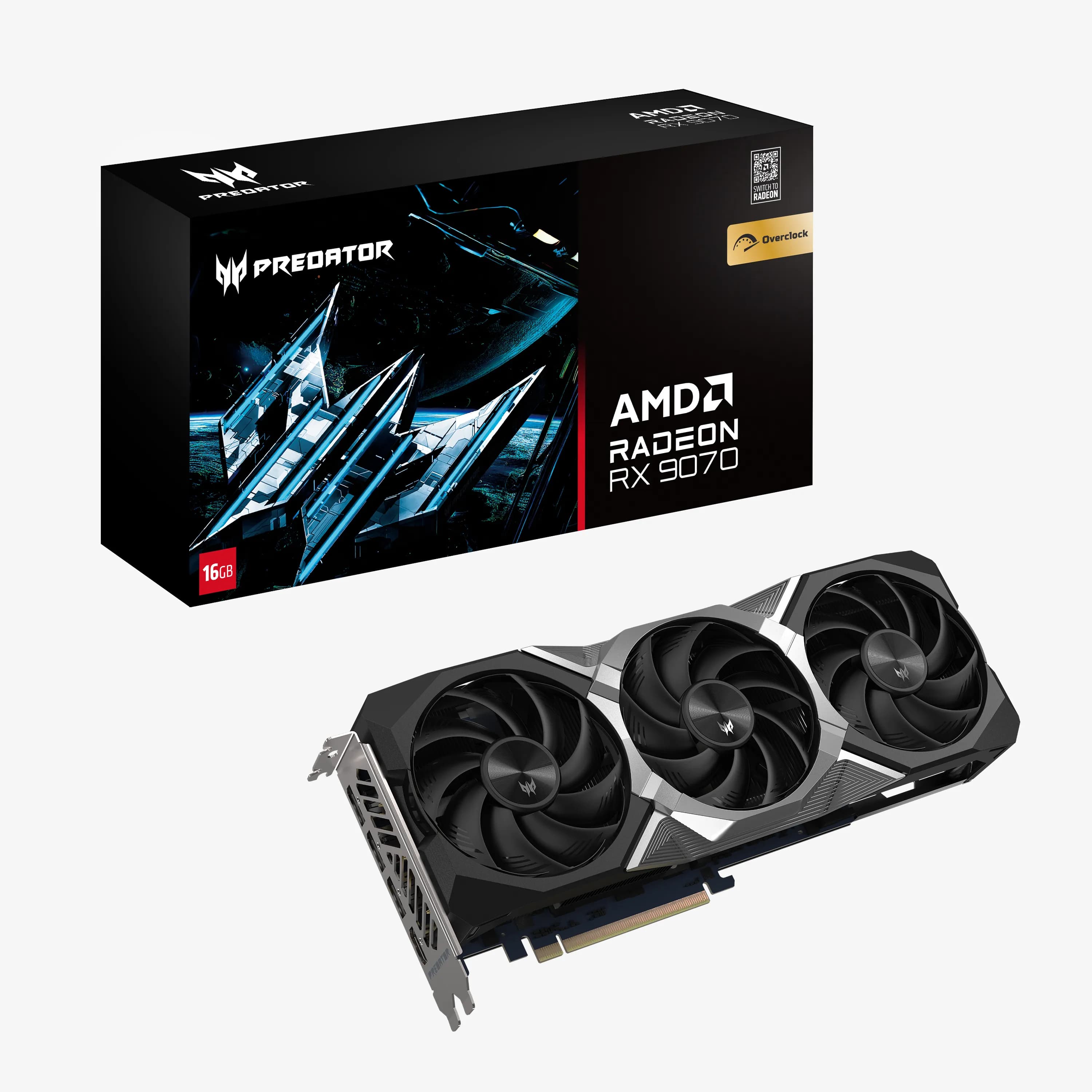 Acer Radeon RX 9070 Predator BiFrost 16 Gt OC -näytönohjain