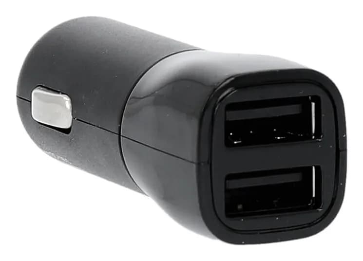 GEAR Laturi 12/24V 2xUSB-A 3,4A Musta