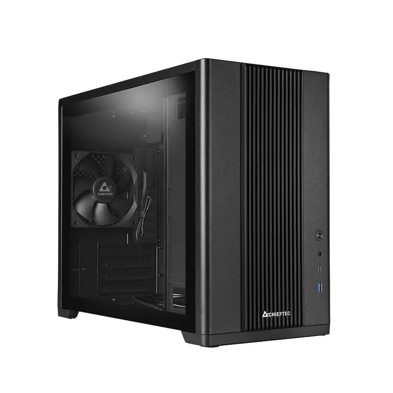 Chieftec UNI BX-10B-OP-micro-ATX-kotelo ikkunalla, musta
