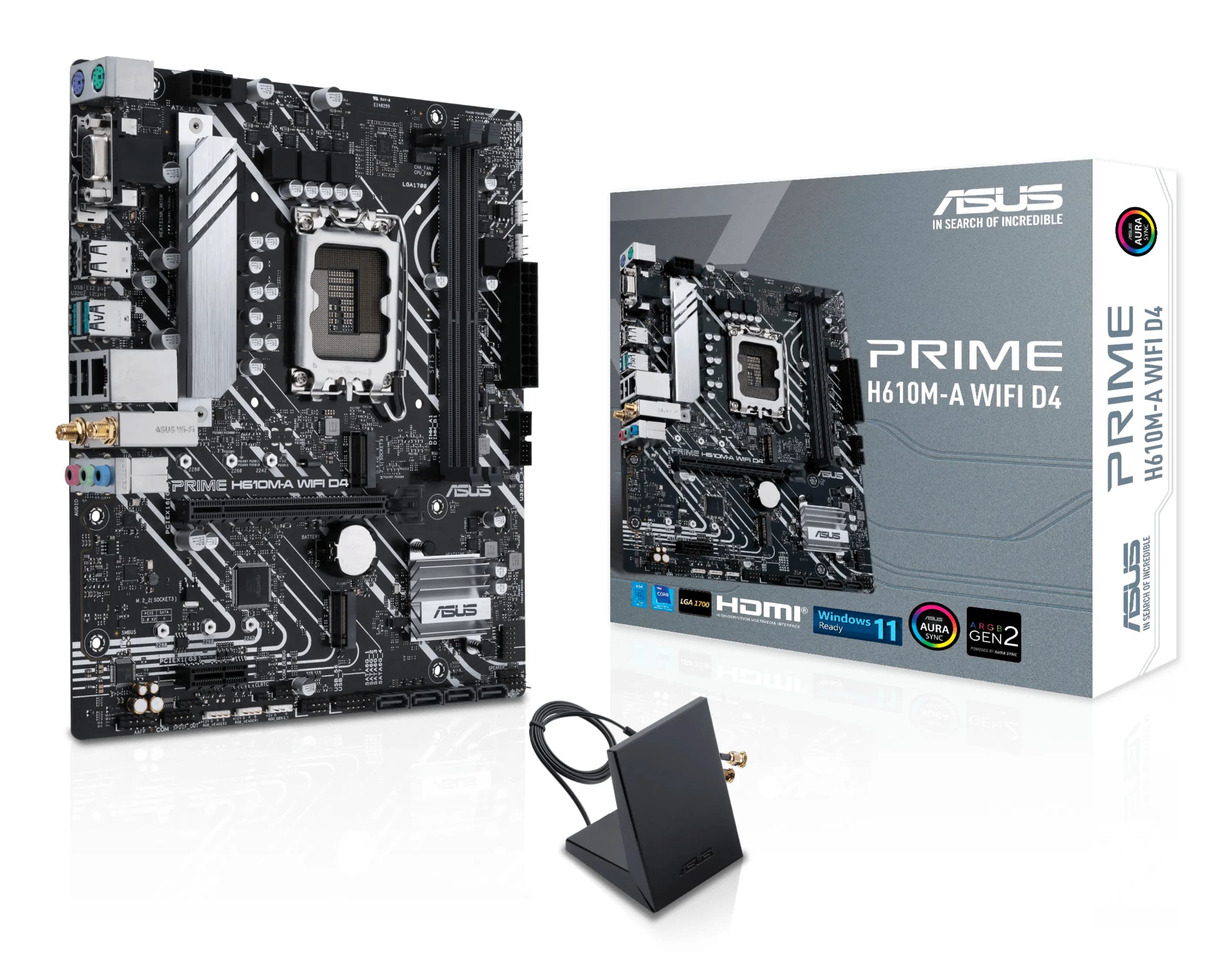 Asus PRIME H610M-A WIFI D4 LGA1700 mATX -emolevy