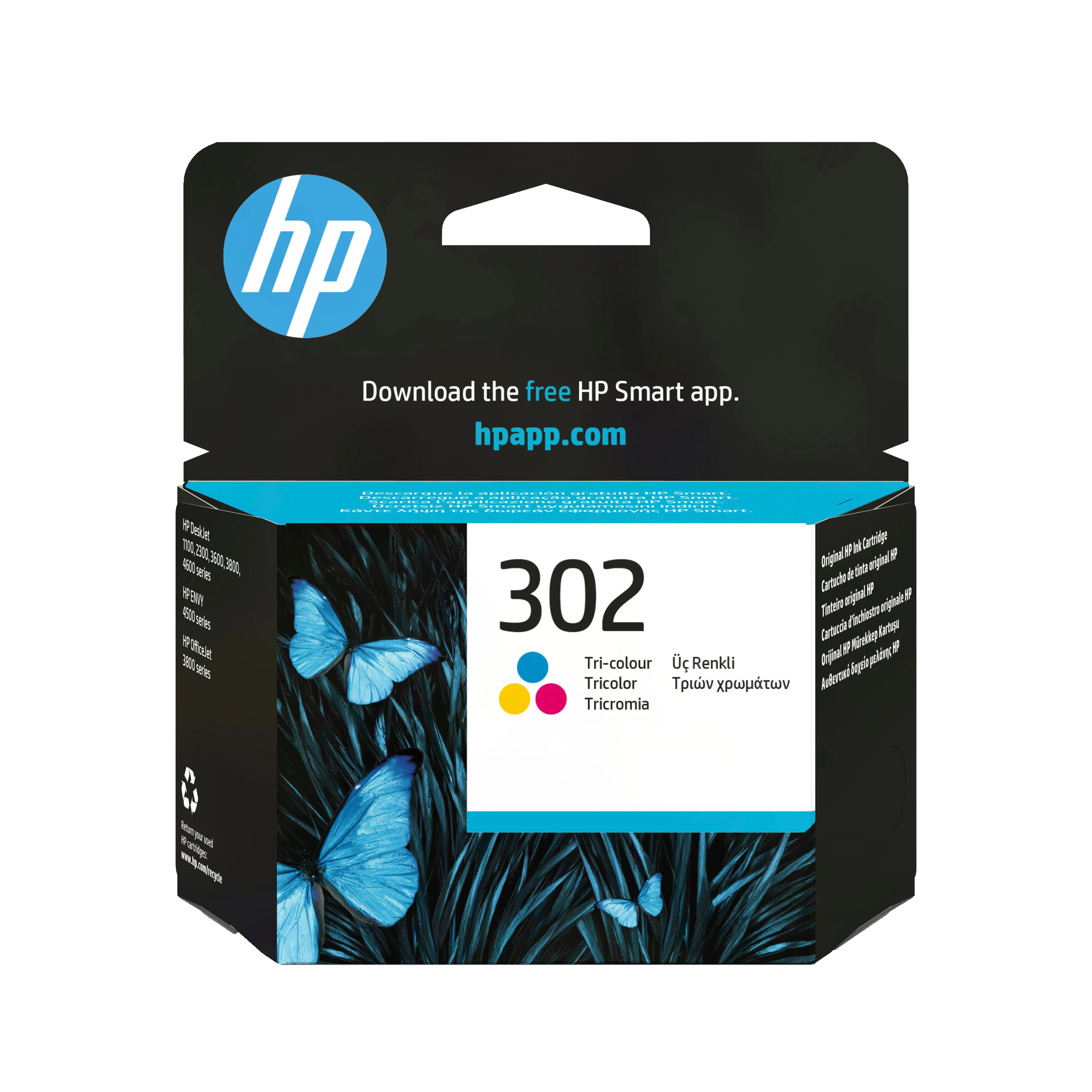 HP 302-mustekasetti, 4 ml, kolmivärinen
