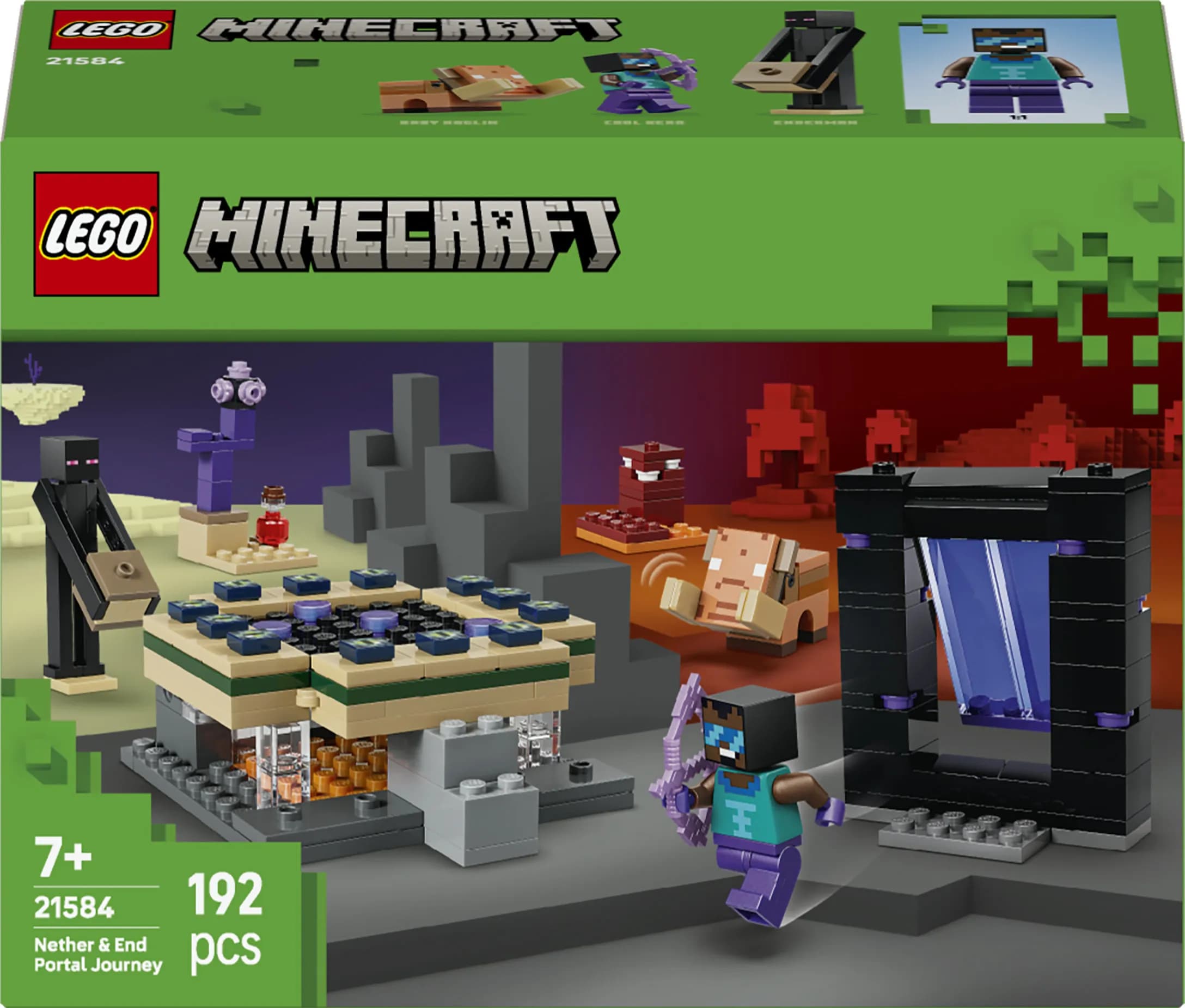 LEGO Minecraft Matka Hornaportaaliin ja Ääriportaaliin 21584