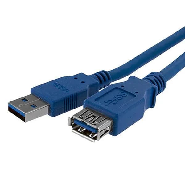 StarTech USB3SEXT1M USB 3.2 Gen 1 -jatkokaapeli, 1 m, sininen