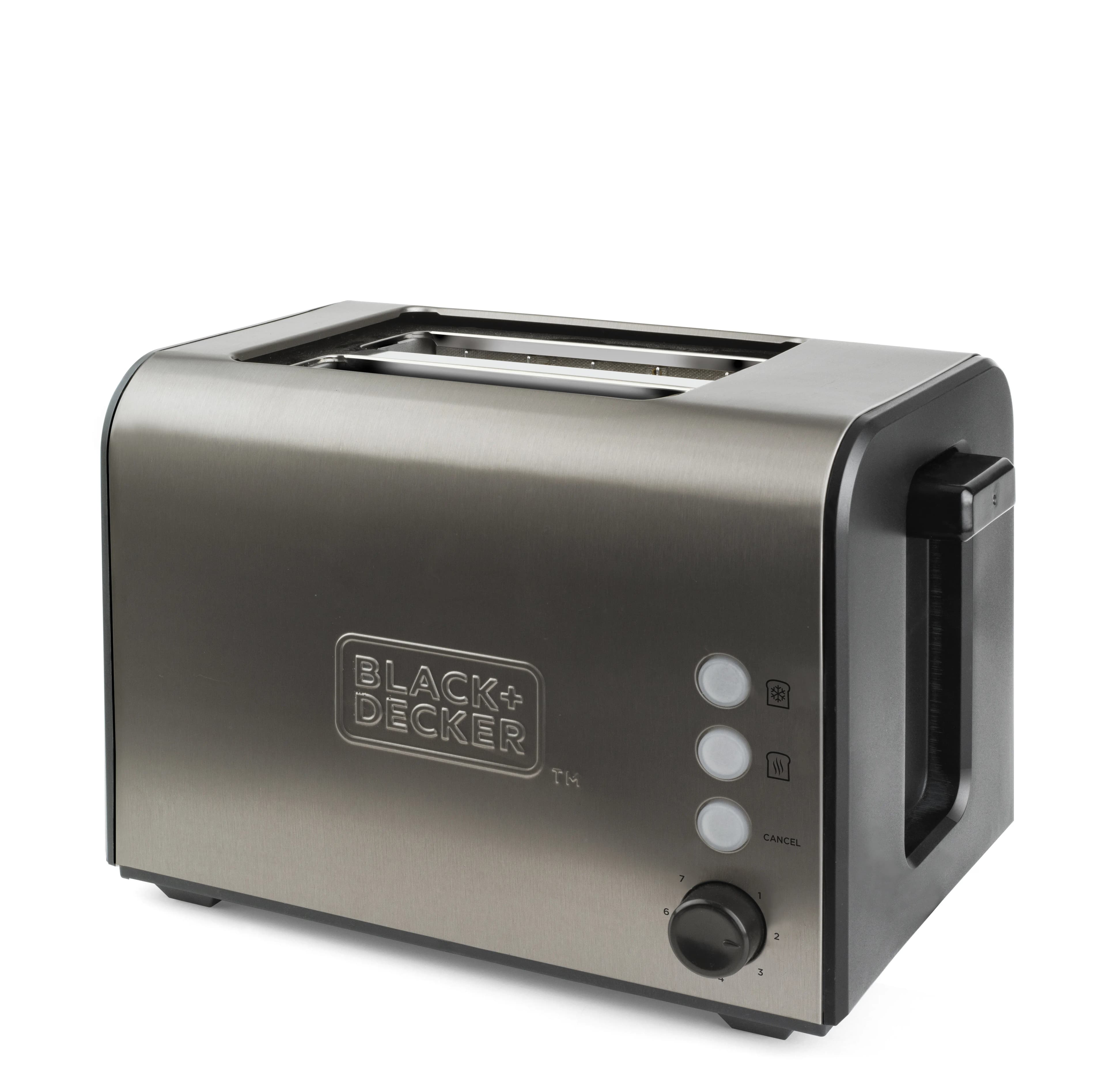 BLACK+DECKER ES9600060B -leivänpaahdin, 2 viipaleita, musta/ruostumaton teräs