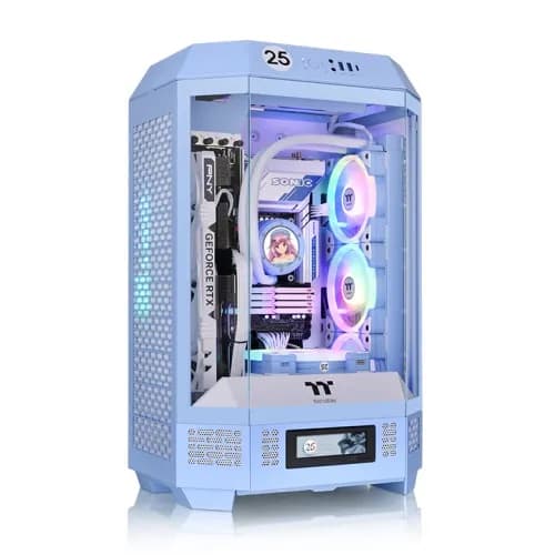 Thermaltake The Tower 300 -micro-ATX-kotelo ikkunalla, hydrangea blue