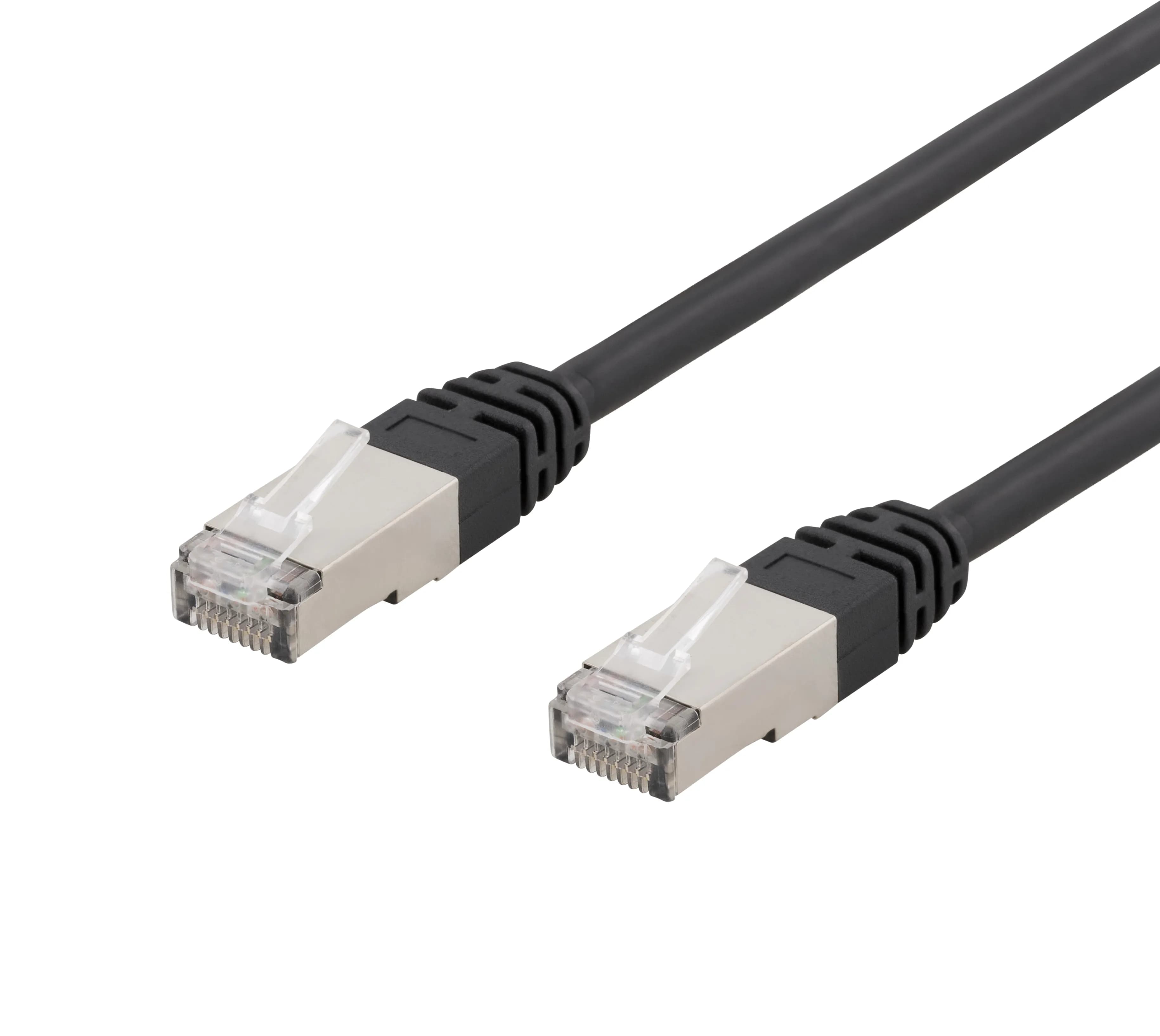 Deltaco Cat6 S/FTP RJ45 1m -verkkokaapeli, musta
