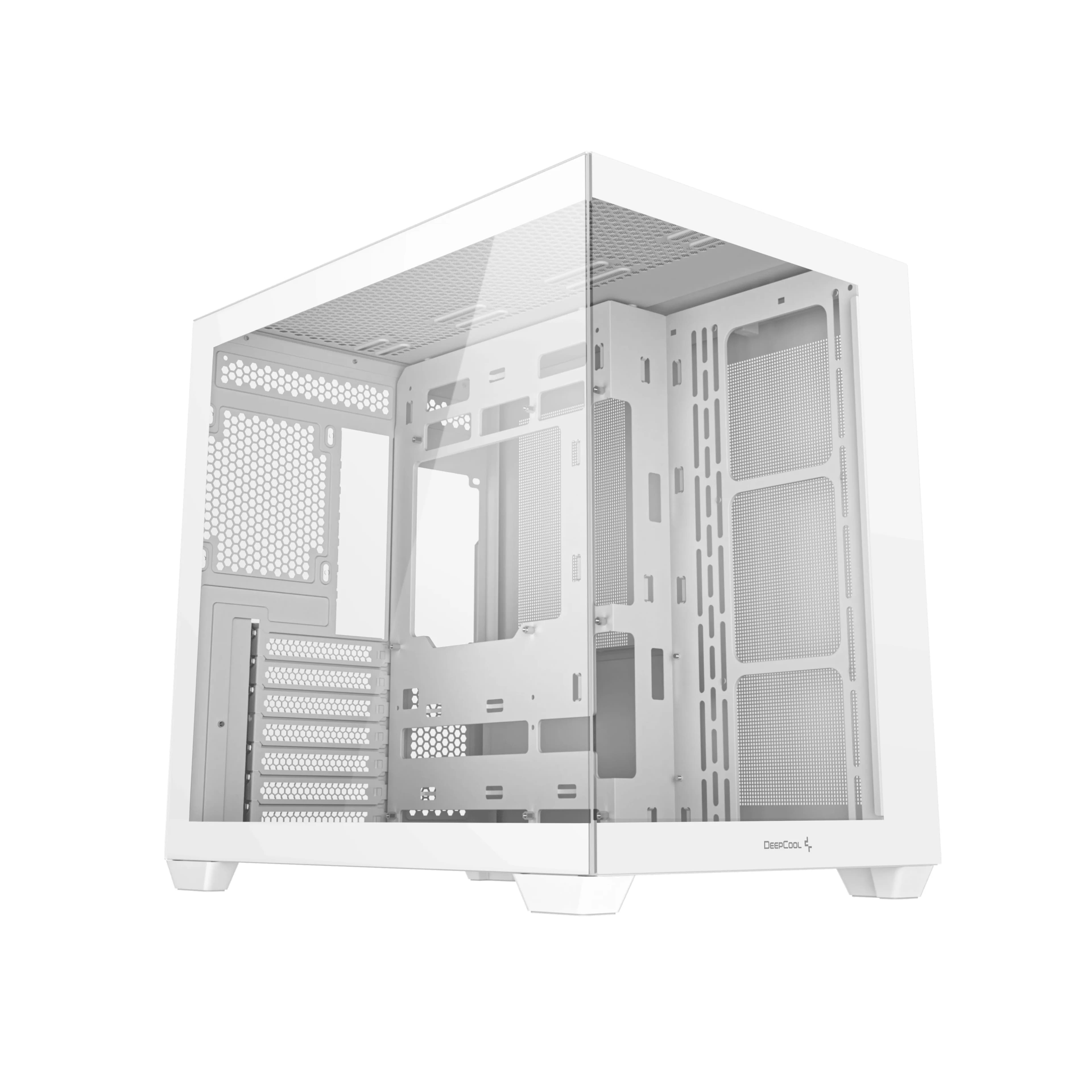 DeepCool CG530 -miditornikotelo ikkunalla ja RGB-valaistuksella, valkoinen