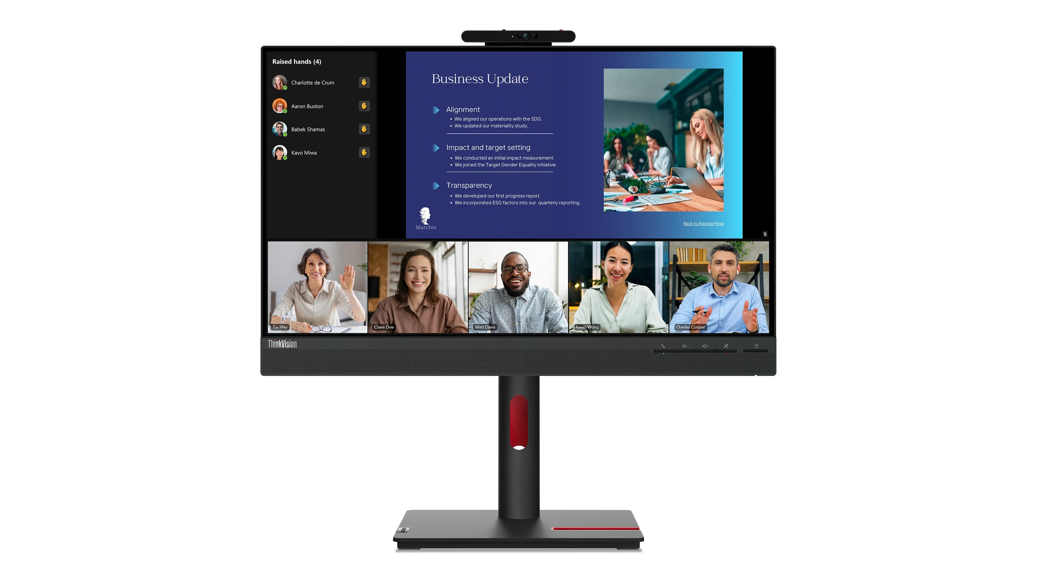 Lenovo ThinkVision T24v-30 23.8"" Full HD, IPS -näyttö, USB hub ja kamera