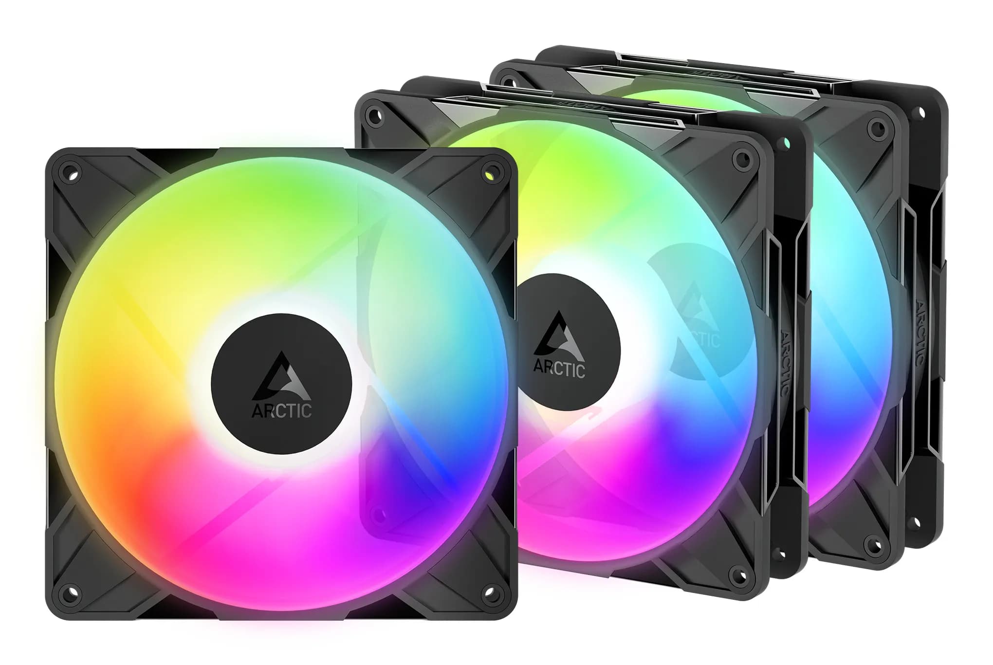 ARCTIC P14 Pro Reverse A-RGB 140 mm -kotelotuuletin, musta, 3-pack
