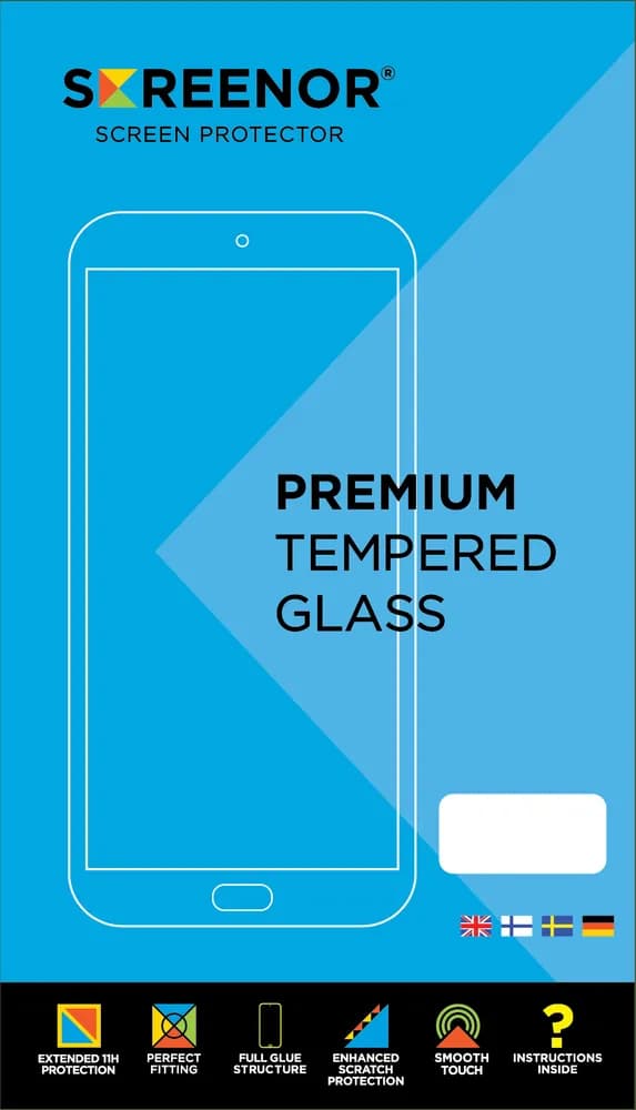 Screenor Premium Tempered Silver Edition, iPhone 15 -panssarilasi