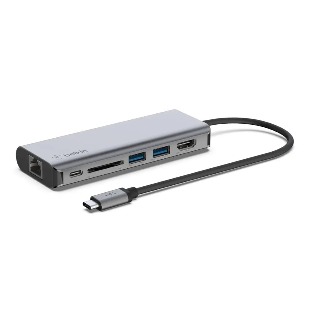 Belkin CONNECT USB-C 6-in-1 Multiport Adapter - Telakointiasema - USB-C - HDMI - GigE