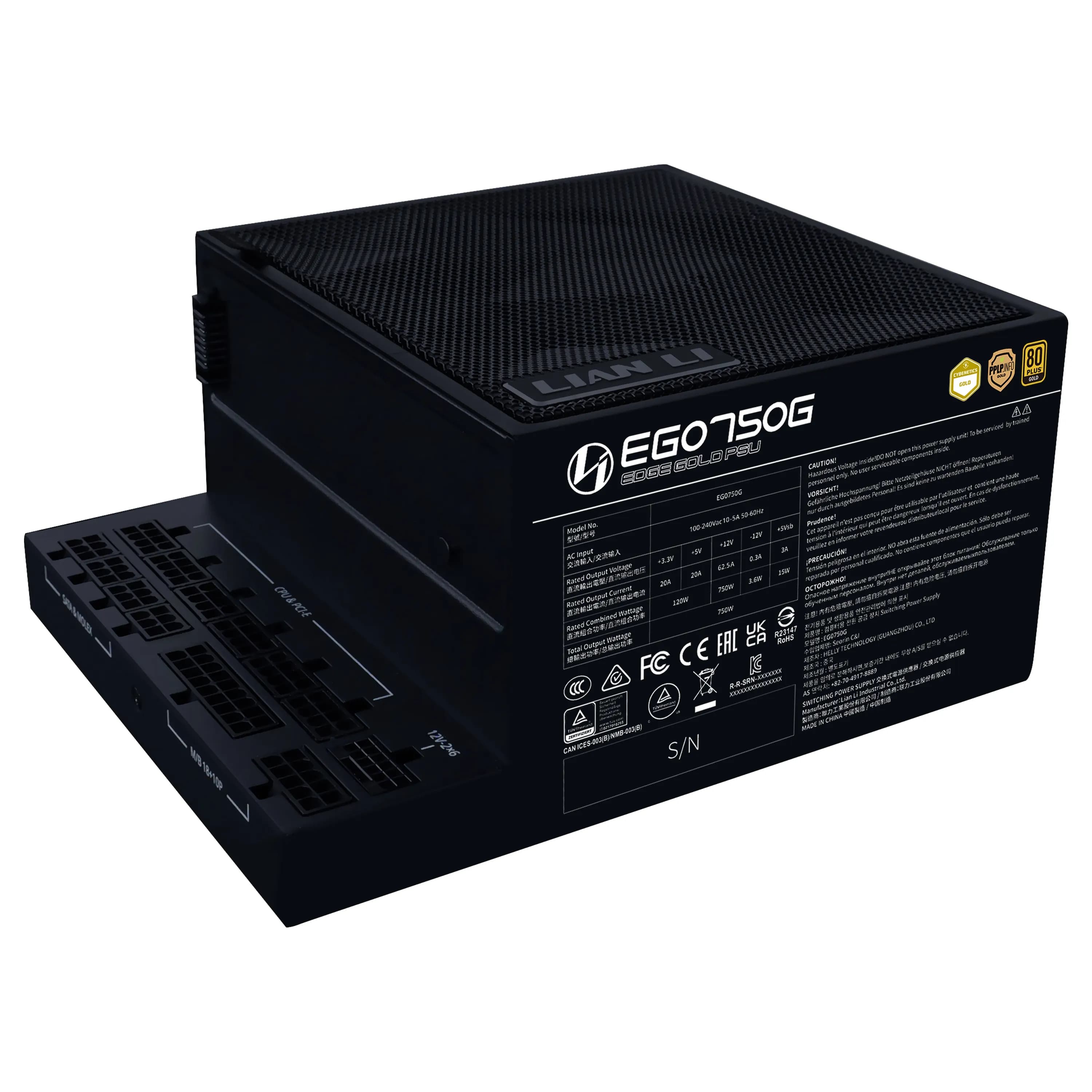 Lian Li Edge 750W -virtalähde, 80 Plus Gold