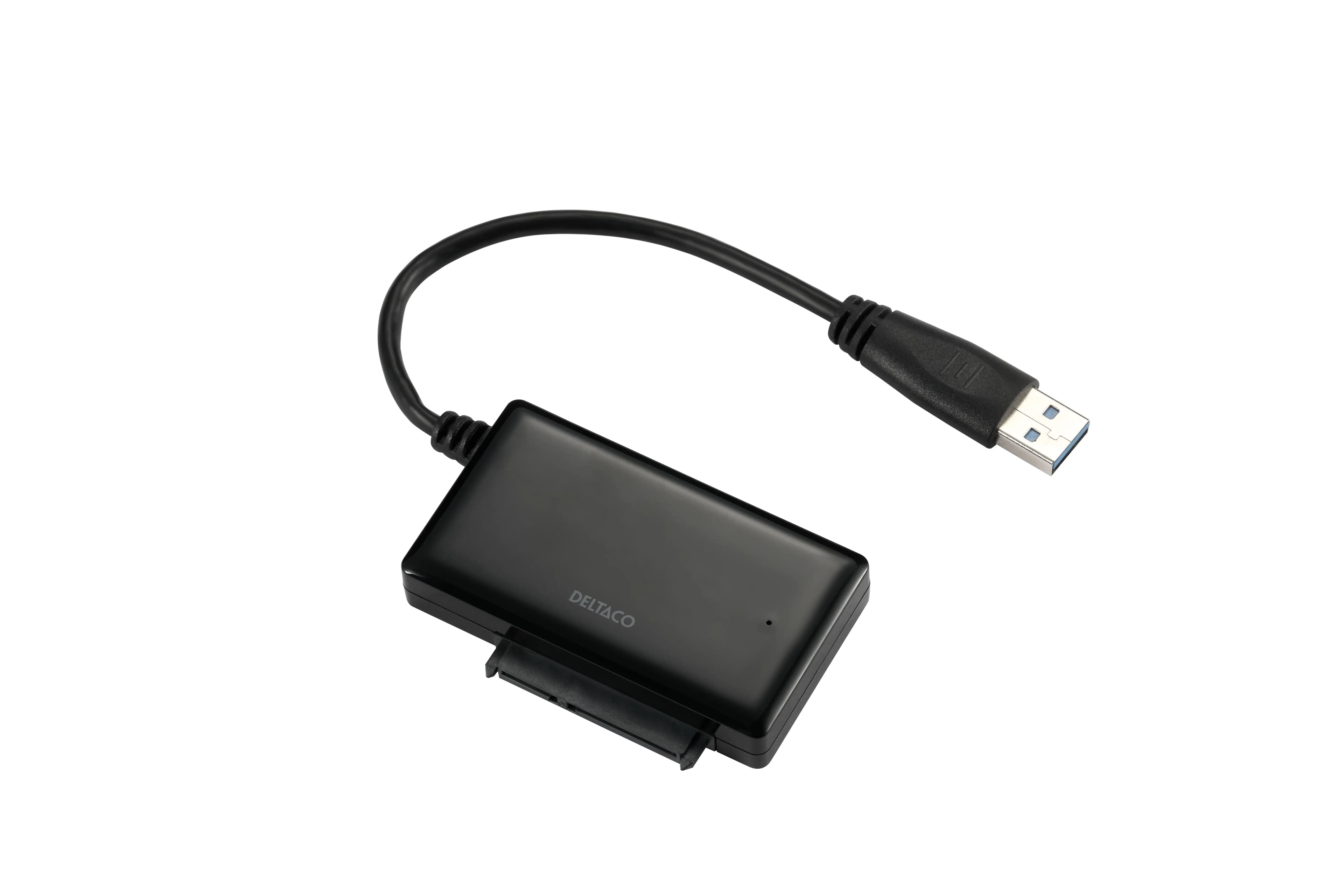 DELTACO USB3-SATA6G2 USB → SATA -sovitekaapeli, 2,5"" HDD/SSD-asemille, USB 3.0, SATA 6 Gb/s, musta